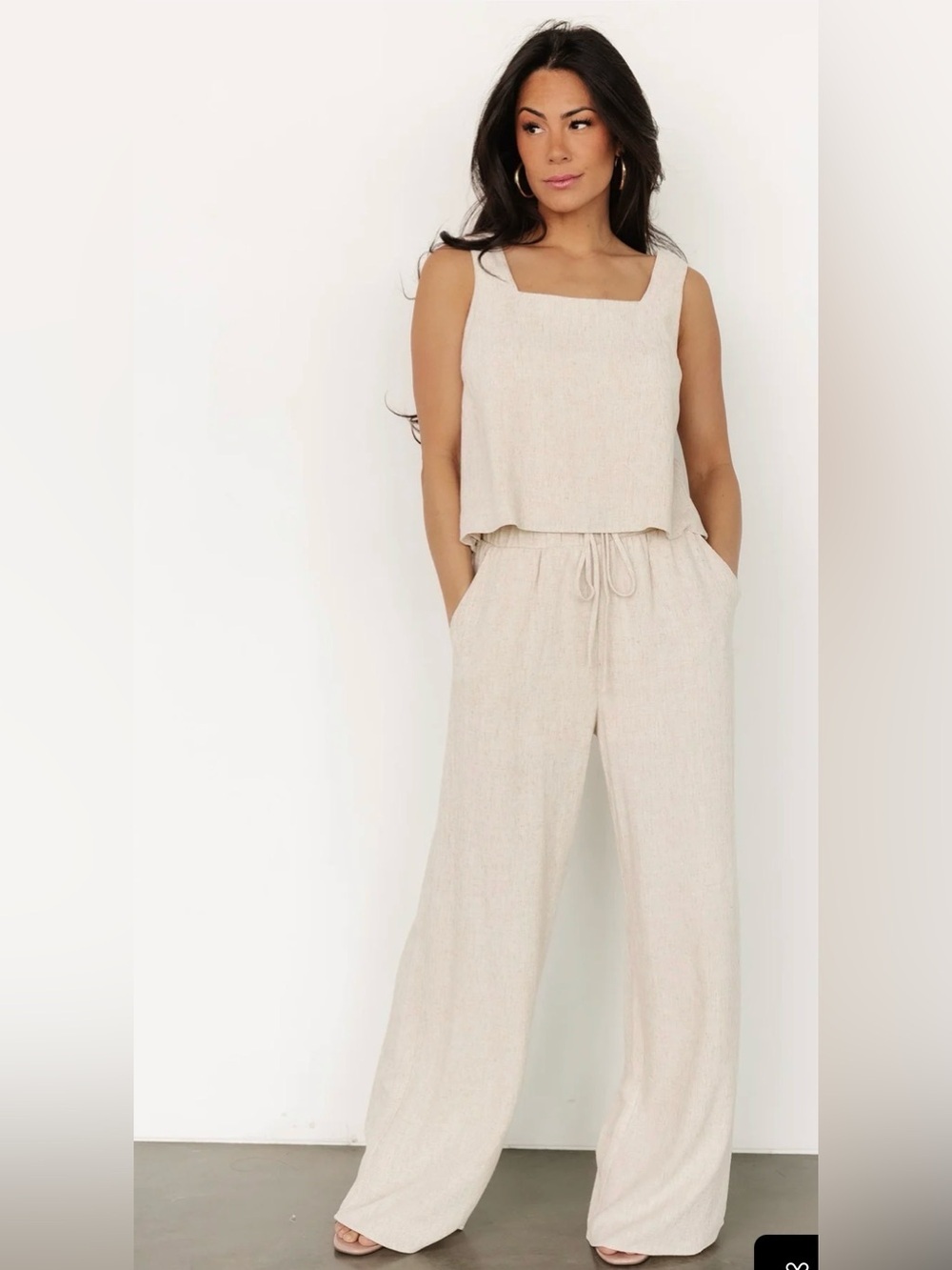 NEW Baltic Born Sparrow Linen Blend Pants Relaxed Tan Size XL NWT - Picture 2 of 8